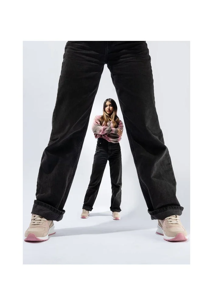 Bacca Bucci Beige and Pink NYC Low-Top  Sneakers—for Gen Z Fashionistas for Women | Best Price UAE